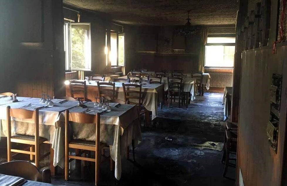 A fuoco il ristorante La Borella a Pontremoli