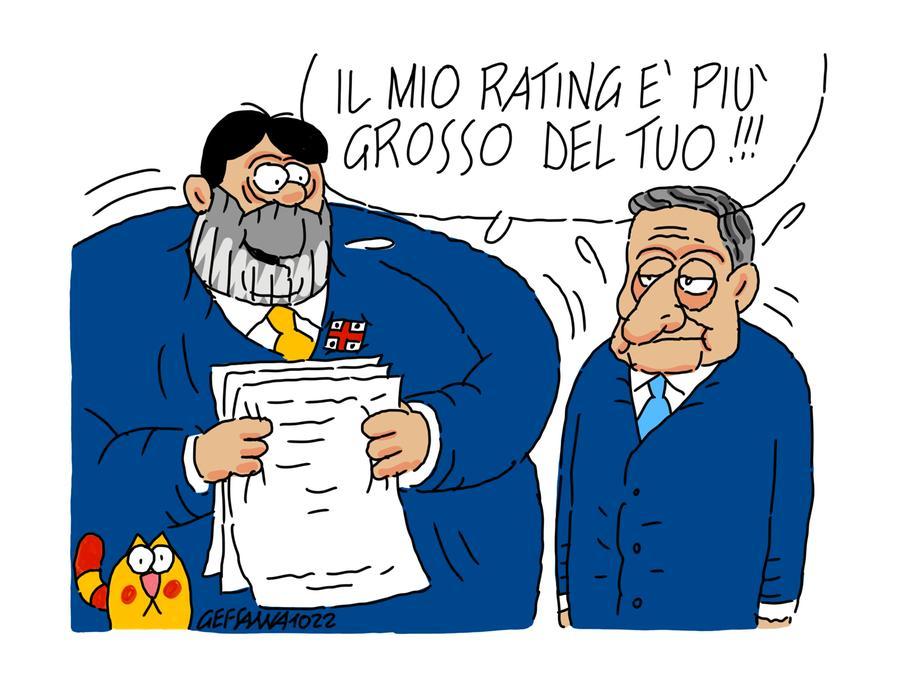 La vignetta di Gef: il rating della Sardegna è più alto di quello dell’Italia