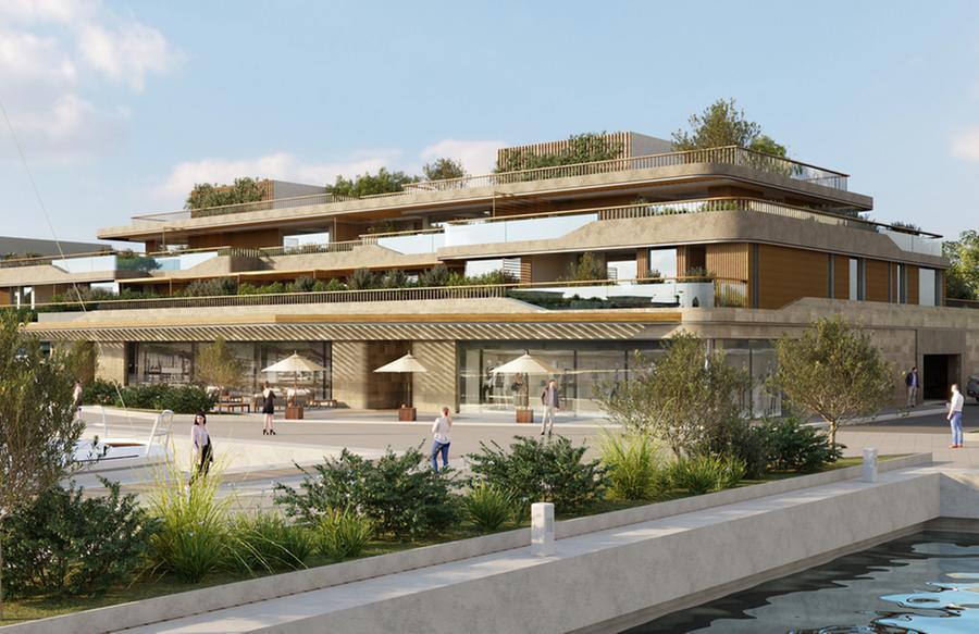 
	Un rendering che mostra come verr&agrave; trasformata la zona del porto di Pisa&nbsp;


