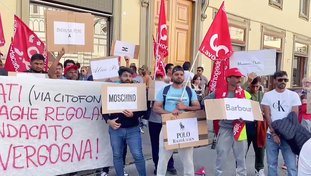 Lusso e sfruttamento,  a Firenze scioperano i “paria” della moda 