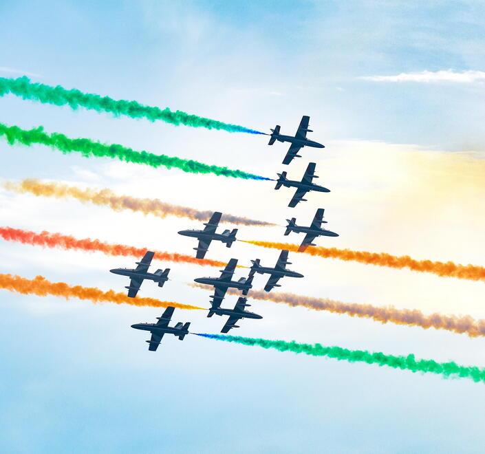 In 60mila per gli assi del volo. Spettacolo dei top gun azzurri 