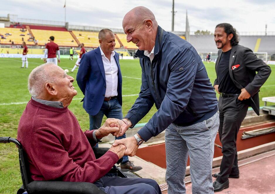 L’emozione di Giorgio Allori, simbolo della Resistenza: «Fantastico tornare allo stadio»