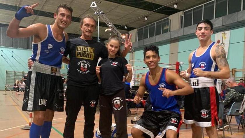 La Pugilistica Lucchese in grande spolvero sul ring fiorentino del quartiere Isolotto