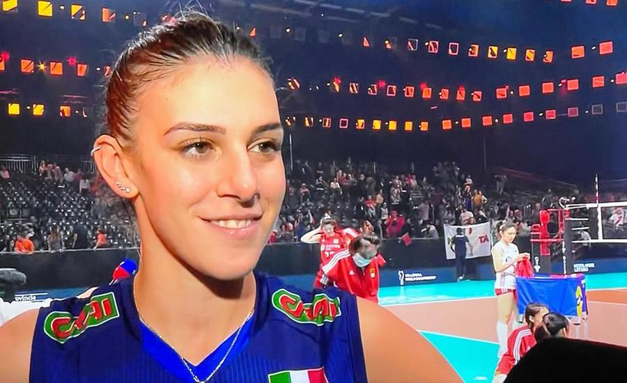 
	Alessia Orro alla fine della partita con la Cina

