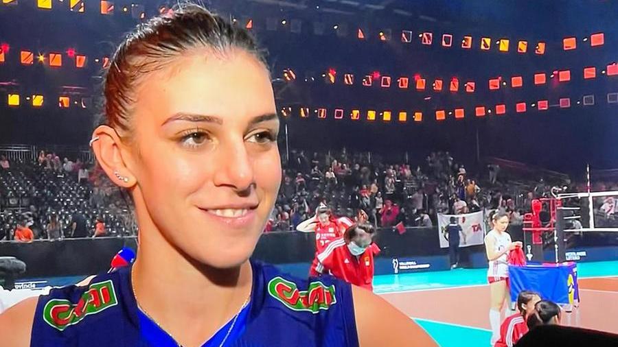 Alessia Orro alla fine della partita con la Cina