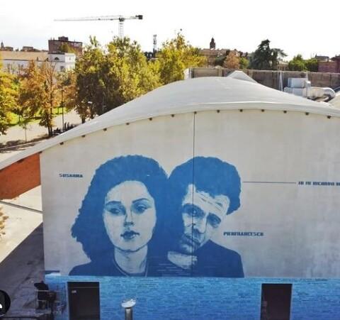 Modena Sul PalaMolza murales contro la mafia 