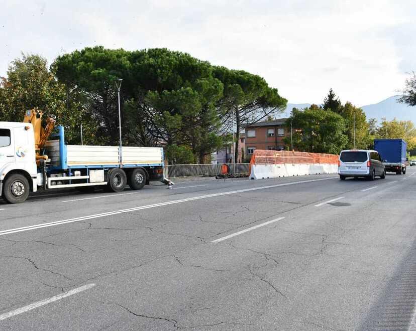 Il cantiere aperto lunedì sul cavalca ferrovia
