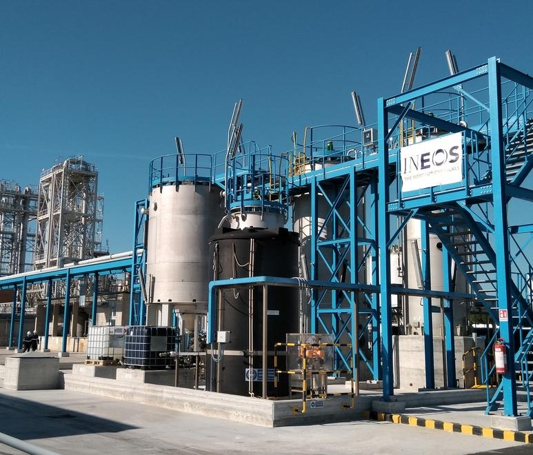 Un impianto del parco industriale Solvay