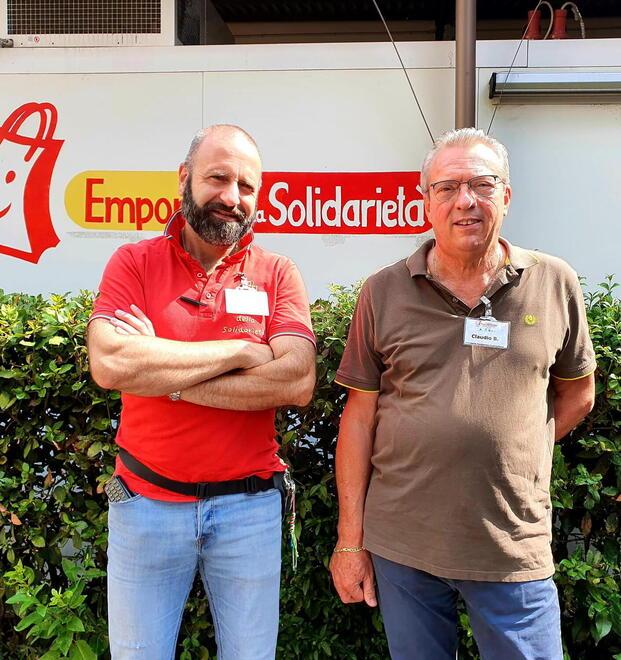 Folco Papi e Claudio Baldini dell’Emporio della solidarietà
