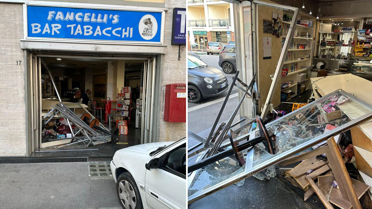 Auto sbanda ed entra dentro il bar, ferita la titolare: «Rischiata la strage»