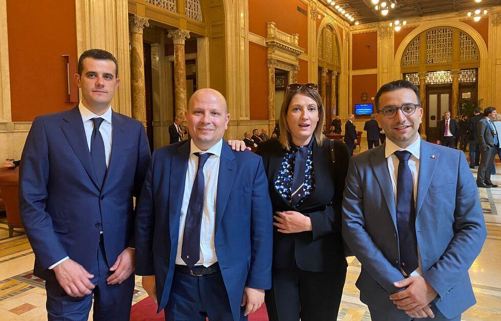 I deputati di Fratelli d'Italia Francesco Mura, Salvatore Sasso Deidda, Barbara POlo e Giovanni Lampis
