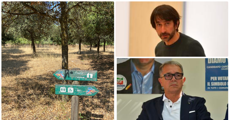 
	Il parco del Padrongianus, il consiglire di Liberi Eugenio Carbini e il sindaco Settimo Nizzi

