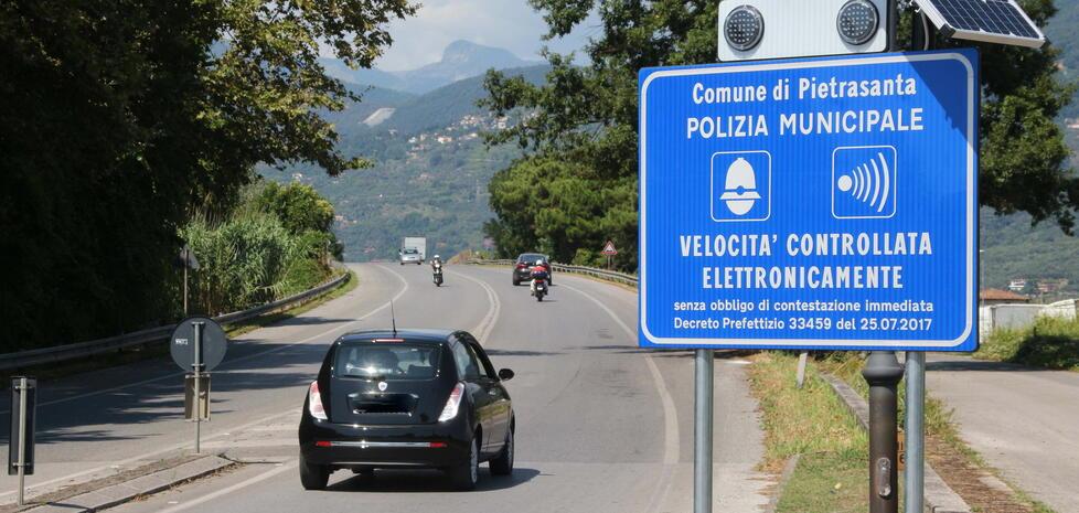 L’autovelox sull’Aurelia installato proprio nel 2018 (foto di archivio)