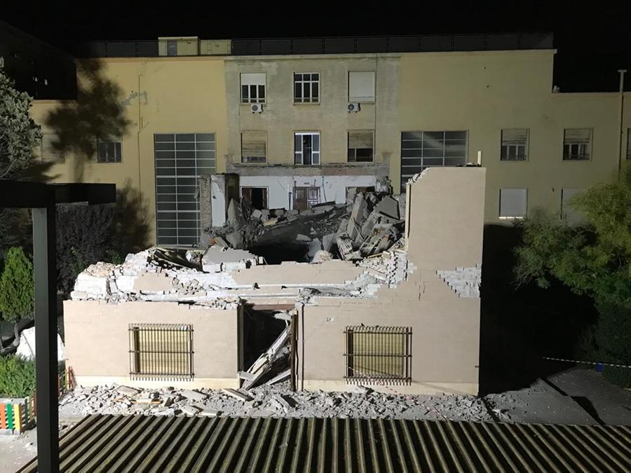 
	La palazzina crollata al Magistero, in via Trentino a Cagliari (foto mario rosas)

