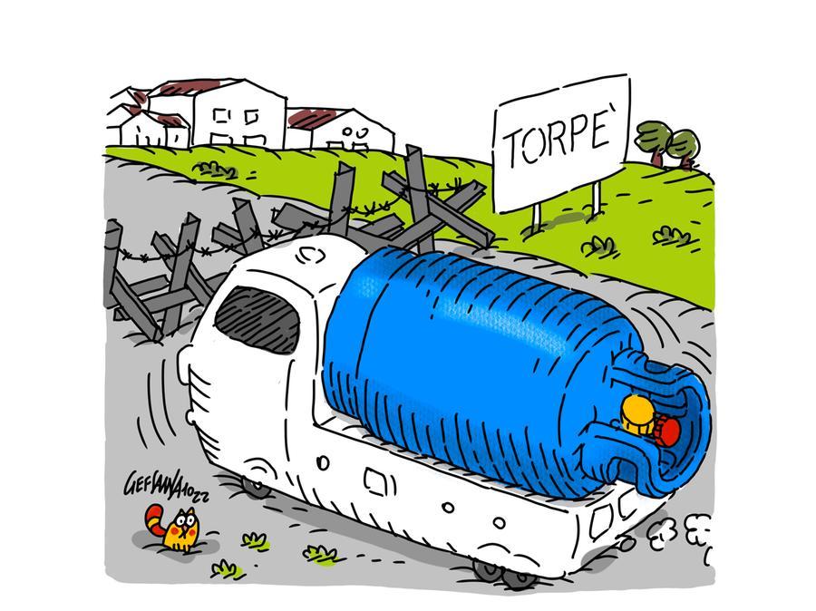 La vignetta di Gef: il deposito del gas a Torpè diventa un problema