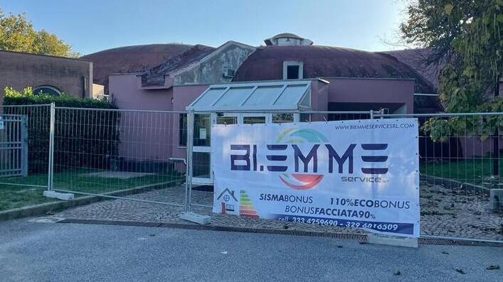 Il cantiera predisposto al PalaZoli 