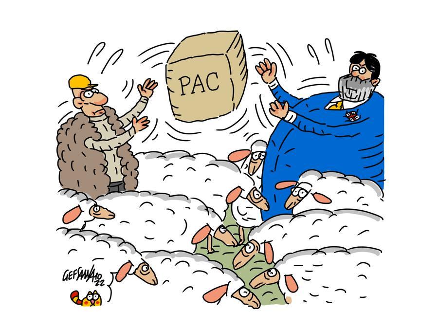 La vignetta di Gef: Pac e indennizzi fermi, campagne in rivolta