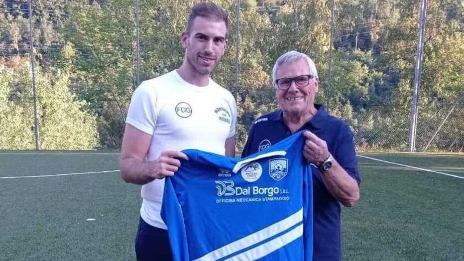 Davide Gavazzi con il presidente del Montagna pistoiese Francesco Catani