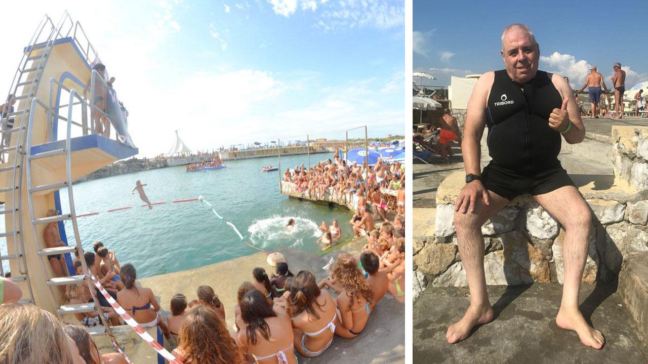 Il trampolino dei Bagni Fiume e "Ringo"