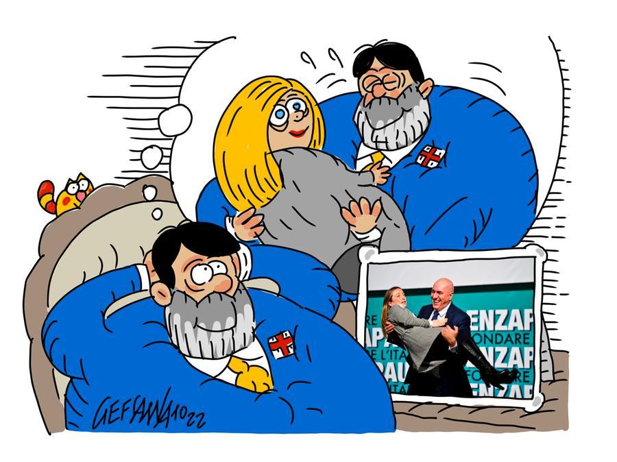 Meloni saluta Draghi e incontra Macron