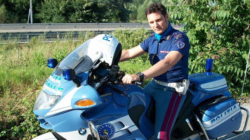 L’ispettore della polizia stradale Gianluca Pantaleoni