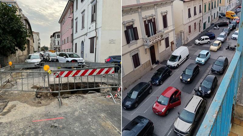 Basta un cantiere a creare il caos. Imbuto via Zola tra code e smog