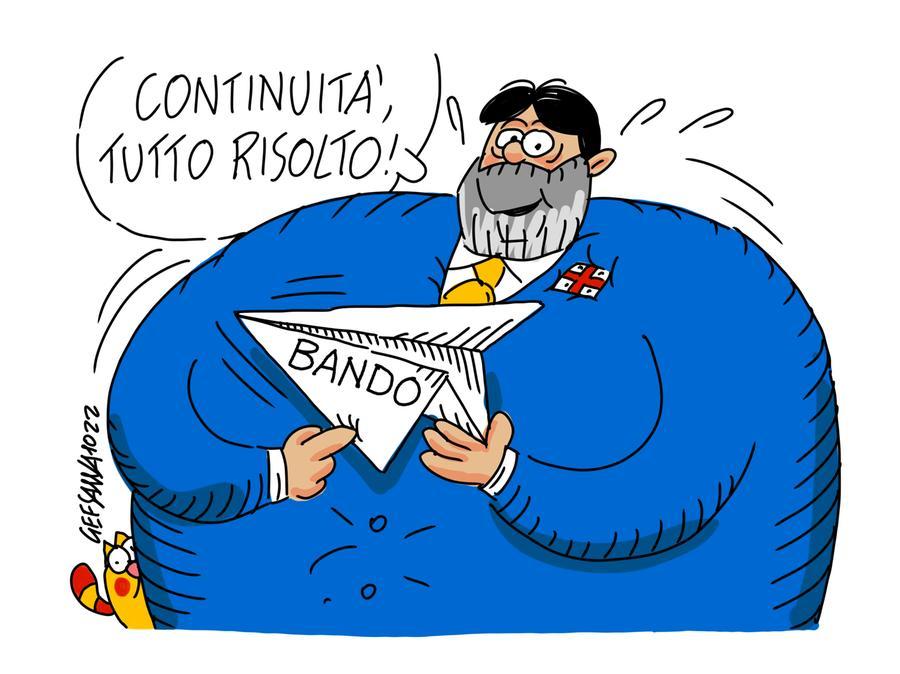 La vignetta di Gef: pubblicati i bandi Ue, ma la continuità resta un miraggio