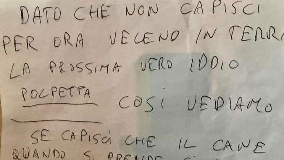Minaccia di avvelenare il cane e lo scrive su un cartello: a Campi Bisenzio scatta l’allarme