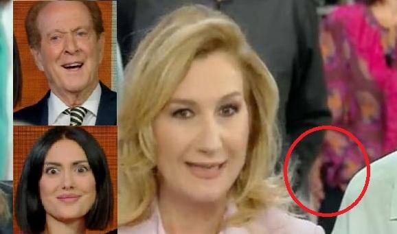 Memo Remigi palpa in diretta Morlacchi La Rai lo caccia dalla trasmissione 
