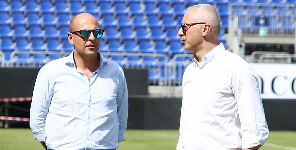 Il presidente Tommaso Giulini con l'ormai ex dg Mario Passetti