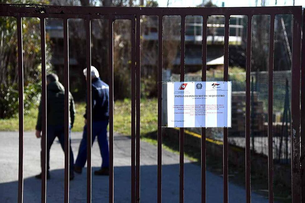 Nella foto l’impianto sotto sequestro