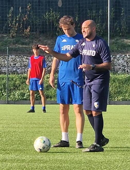 Lucio Brando durante una delle sue prime sedute di allenamento con i lanieri