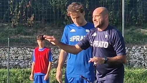 Lucio Brando durante una delle sue prime sedute di allenamento con i lanieri