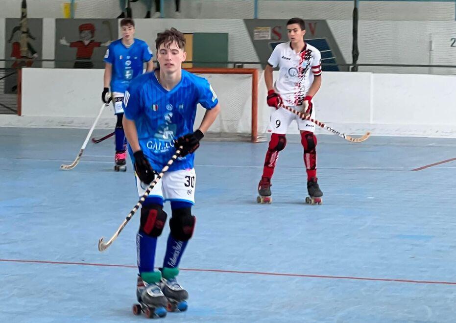Francesco Margheriti, under 17, nella partita contro il Viareggio