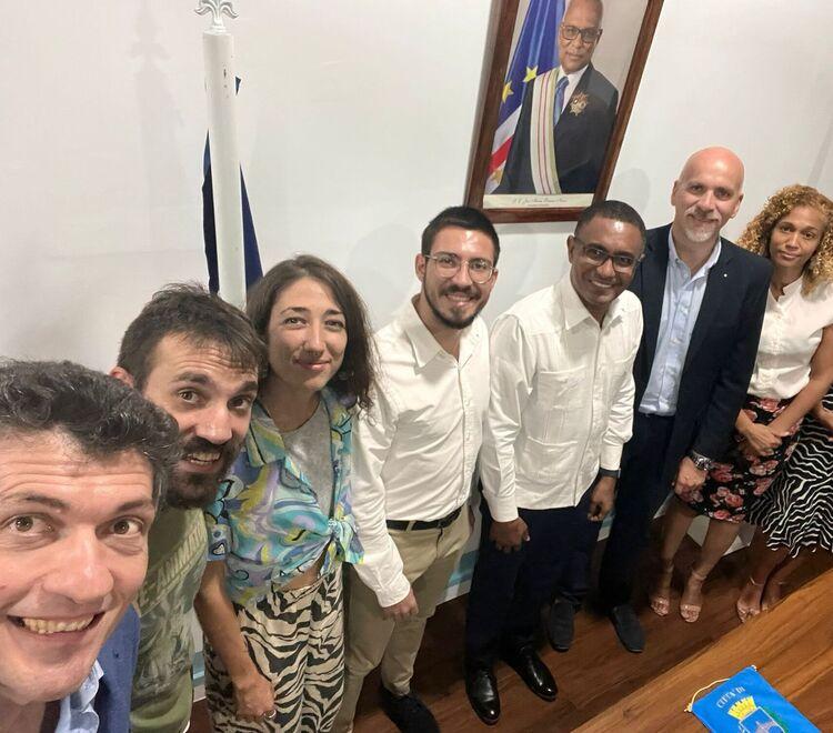 Il selfie della delegazione pontederese a Capo Verde