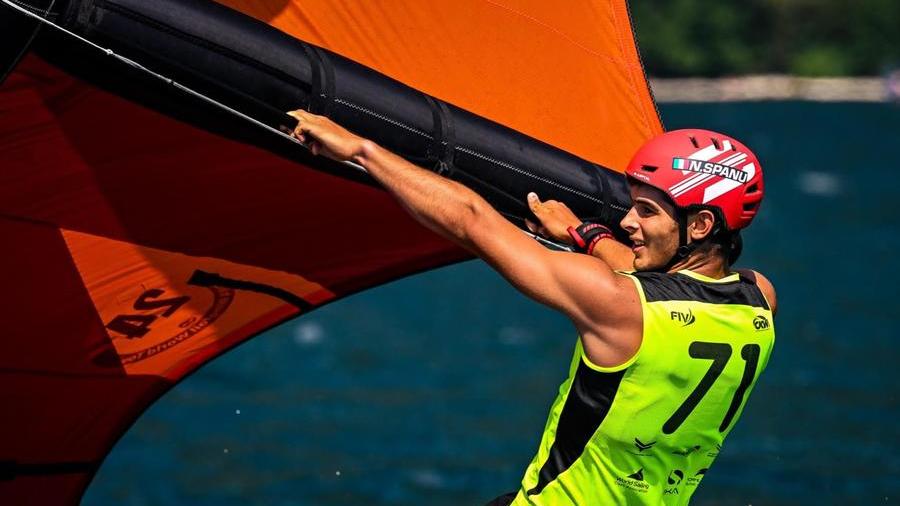 Nicolò Spanu impegnato in una gara