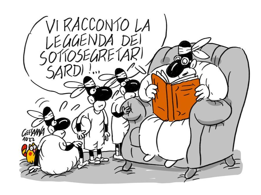 La vignetta di Gef: nessun sottosegretario per la Sardegna