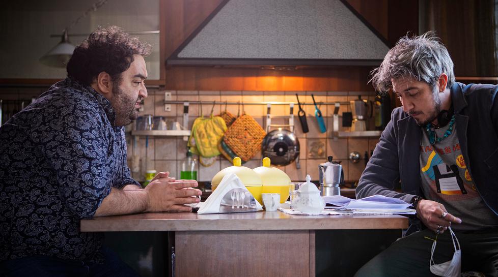 Ruffini  sul set del film Ragazzaccio