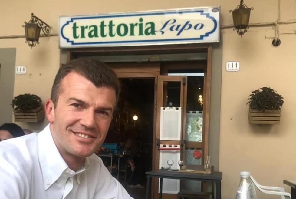 Giorgio Silli a pranzo da Lapo in piazza Mercatale