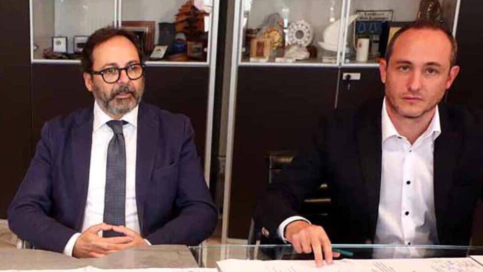 A sinistra il sindaco Francesco Persiani e a destra Marco Guidi assessore ai lavori pubblici e candidato a sindaco da Fratelli d’Italia