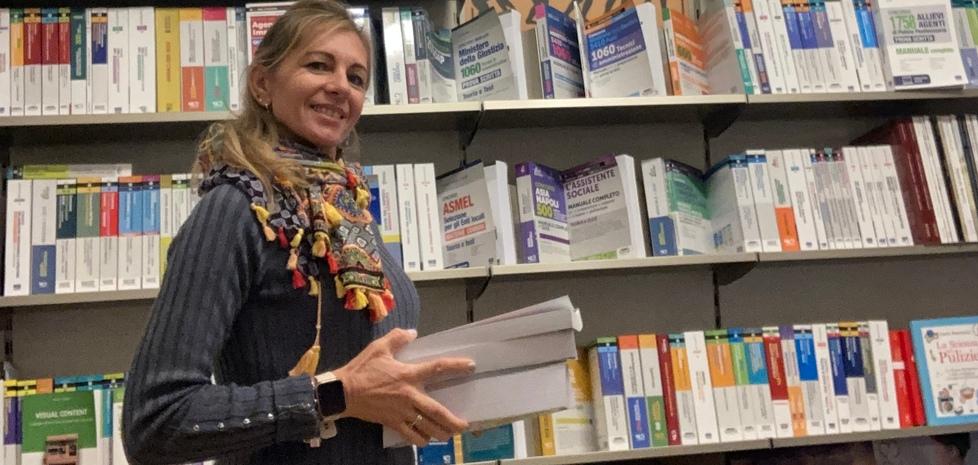 Nicoleta NImat (titolare della libreria Sapiens in via Liri)