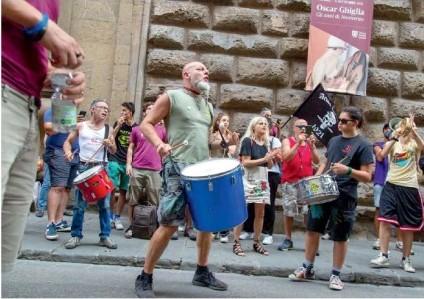 
	Un momento della protesta dei lavoratori ex Gkn

