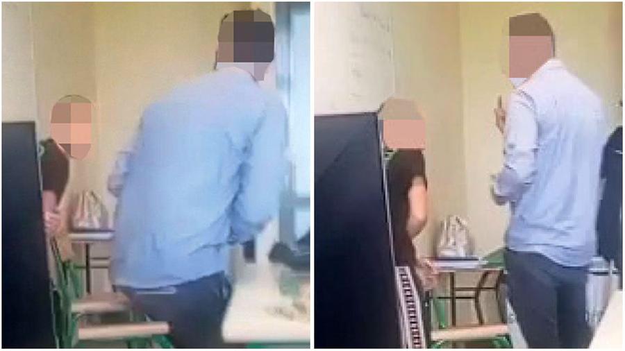Pugno all’alunno, il professore si difende: «Quel video è un tranello»