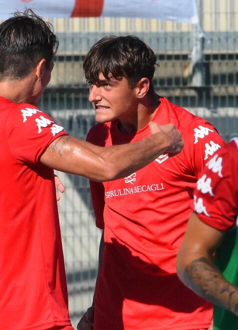 Niccolò Rotondo dopo un gol in una foto di Agenzia Bf