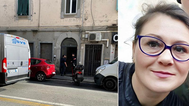 Carabinieri e Svs in via Garibaldi nella foto di Daniele Stefanini/Silvi. A destra Natalia Caruta