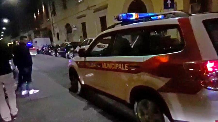 Una pattuglia della municipale