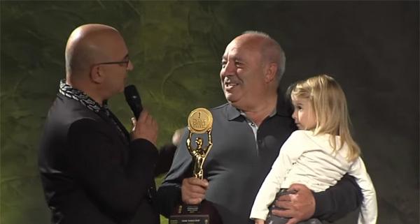 Salvatore Bussu alla premiazione