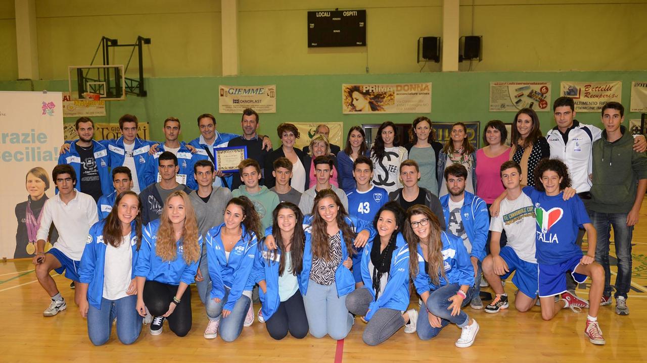 Uno dei gruppi sportivi premiato a Formigine