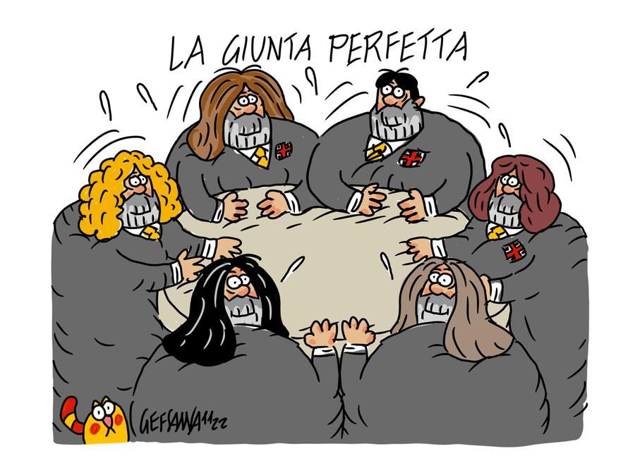 La vignetta di Gef: Solinas alle prese con il rimpasto in giunta