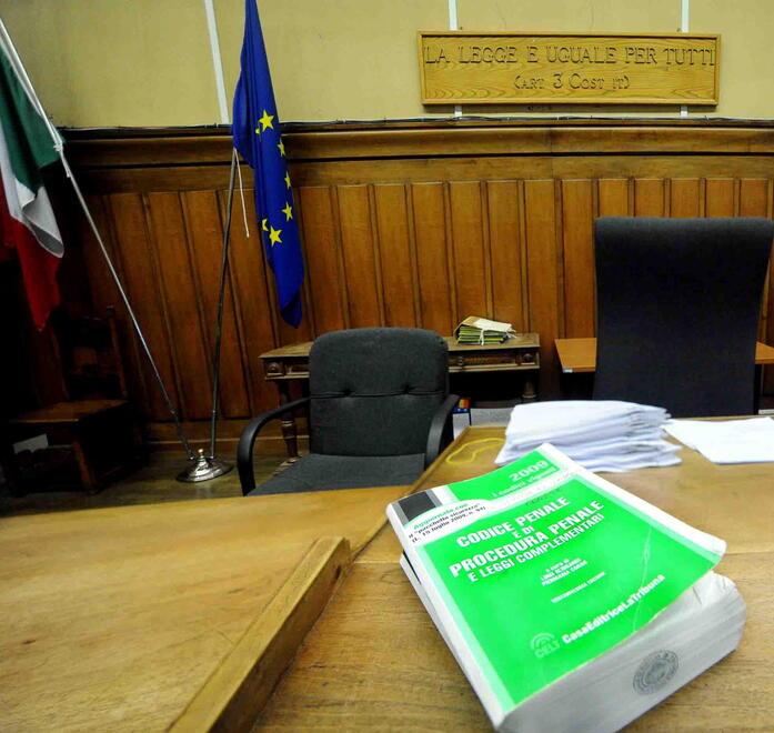 Aula di tribunale (foto d'archivio)